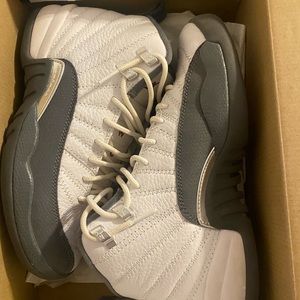 jordan retro 12s grey n white
